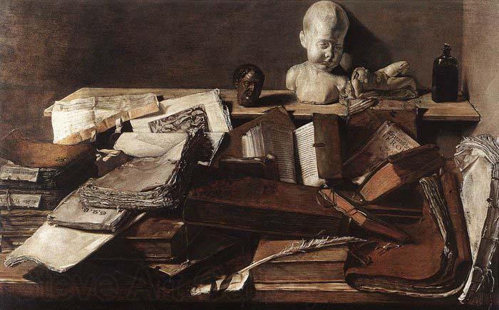 unknow artist Still-Life with Books France oil painting art